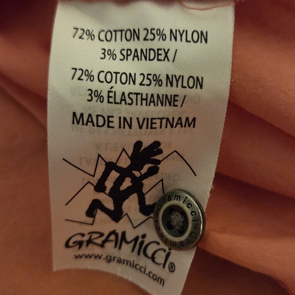 Gramicci Women's Button Up Shirt Vented Outdoor Hiking Utility Coral Pink Large - Picture 6 of 8